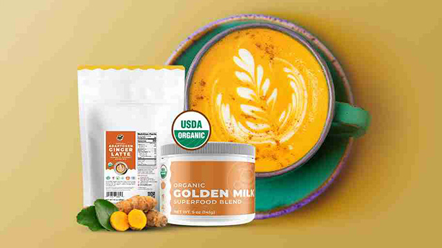 Organic Ginger Latte and Golden Milk Superfood Blend