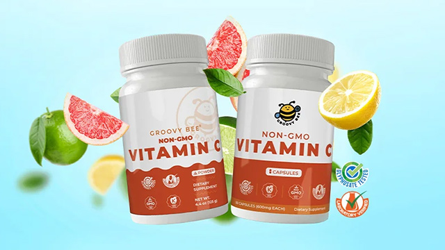 Groovy Bee Non-GMO Vitamin C Powder and Capsules