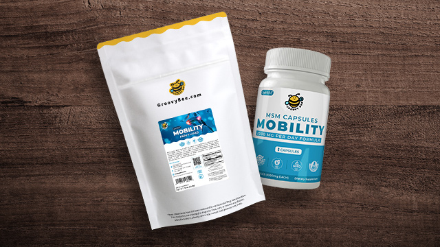 Groovy Bee OptiMSM Mobility Flakes and Capsules